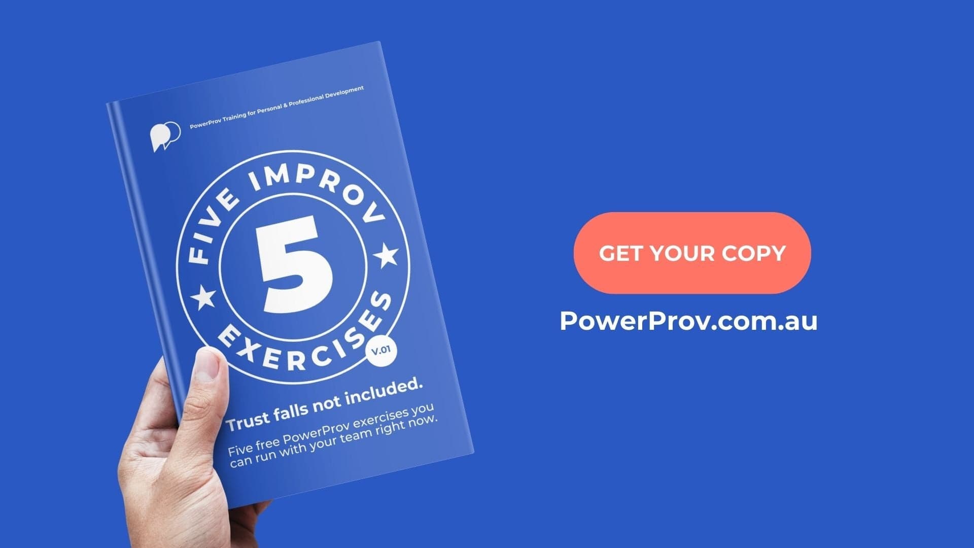 Five free improv exercises for business teams and more goodies.